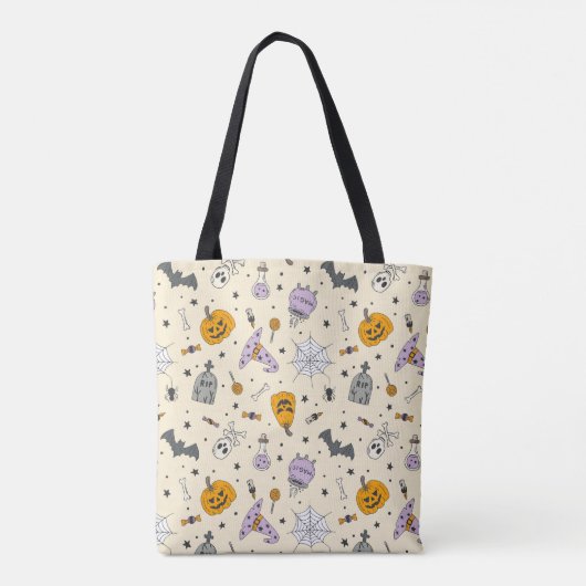 Cute Halloween Pattern Tote Bag (Achterkant)