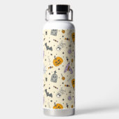 Cute Halloween Pattern Waterfles (Achterkant)