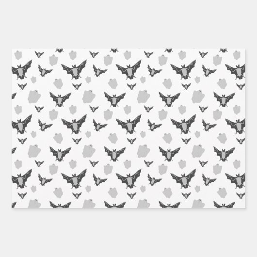 Cute Halloween Pattern Wrapping Paper Sheet Sets. (Voorkant 2)