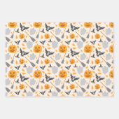 Cute Halloween Pattern Wrapping Paper Sheet Sets. (Voorkant)