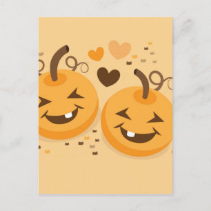 Cute Halloween pomkin baby gezichten Briefkaart
