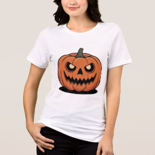 Cute Halloween Pompoen Dames Witte T-Shirt