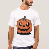 Cute Halloween Pompoen Koppel T-Shirt (Voorkant)