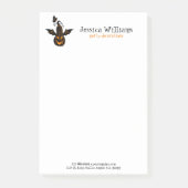Cute Halloween-pompoen met bakvleugels Post-it® Notes (Voorkant)