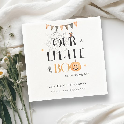 Cute Halloween Pompoen Spinnenweb Bruidsborrel Servet