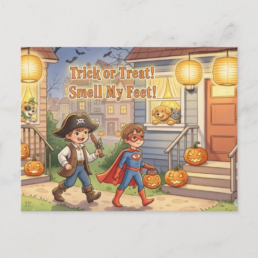 Cute Halloween Postcard Briefkaart (Voorkant)