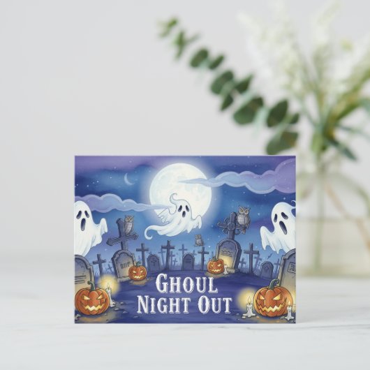 Cute Halloween Postcard Briefkaart (Staand voorkant)