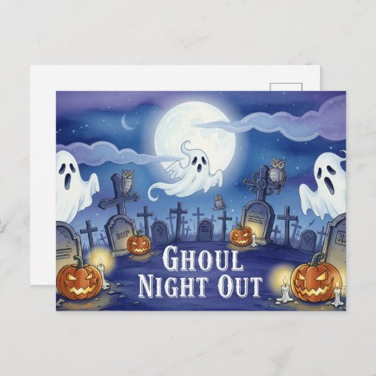 Cute Halloween Postcard Briefkaart (Voorkant / Achterkant)