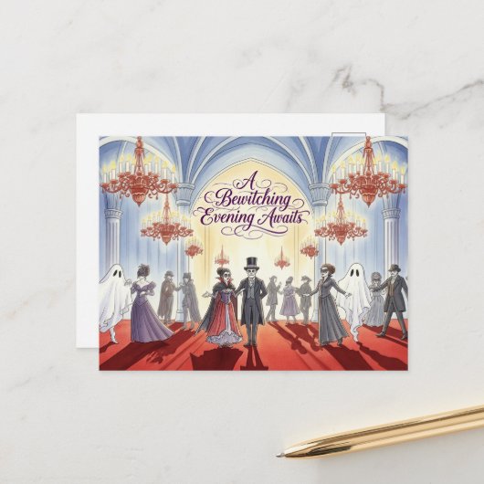 Cute Halloween Postcard Briefkaart (Voorkant / Achterkant in situ)