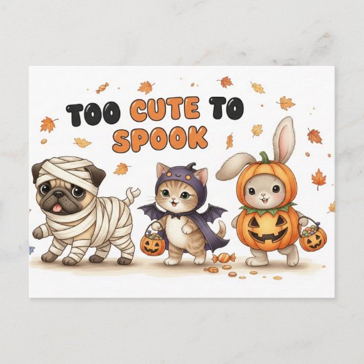 Cute Halloween Postcard Briefkaart (Voorkant)
