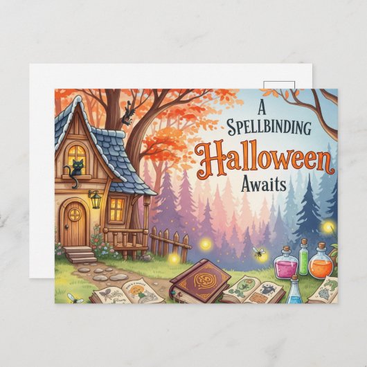 Cute Halloween Postcard Briefkaart (Voorkant / Achterkant)