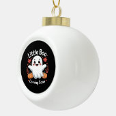 Cute Halloween Pregnancy Announcement Keramische Bal Ornament (Rechts)