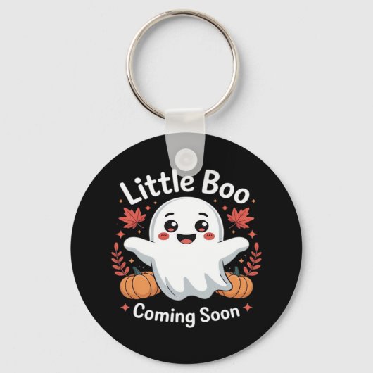 Cute Halloween Pregnancy Announcement Sleutelhanger (Voorkant)