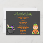 Cute Halloween Pumpkin Baby shower Neutraal Kaart (Achterkant)