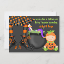 Cute Halloween Pumpkin Baby shower Neutraal Kaart