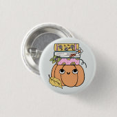 Cute Halloween Pumpkin Book Lover Ronde Button 3,2 Cm (Voorkant /achterkant)