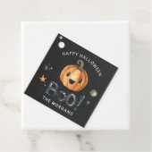 Cute halloween pumpkin boscript bedankjes labels (In situ)