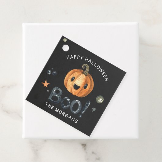 Cute halloween pumpkin boscript bedankjes labels (In situ)