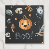 Cute halloween pumpkin boscript bedankjes labels (Achterkant)