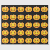 Cute Halloween Pumpkin-Cartoon Illustratie Cadeaupapier (Vlak)