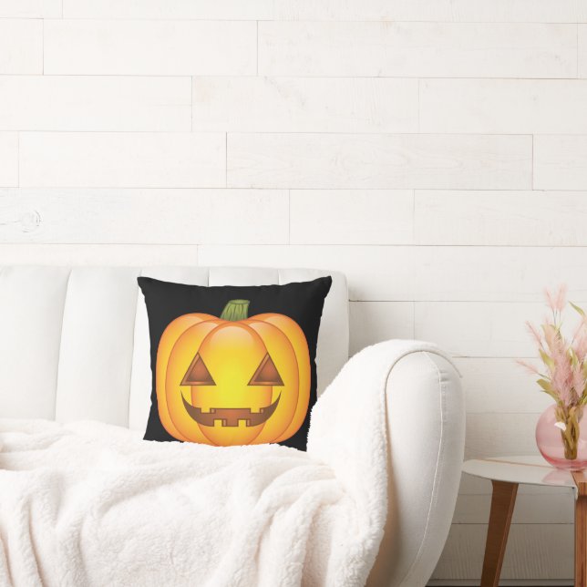Cute Halloween Pumpkin-Cartoon Illustratie Kussen (Bank)