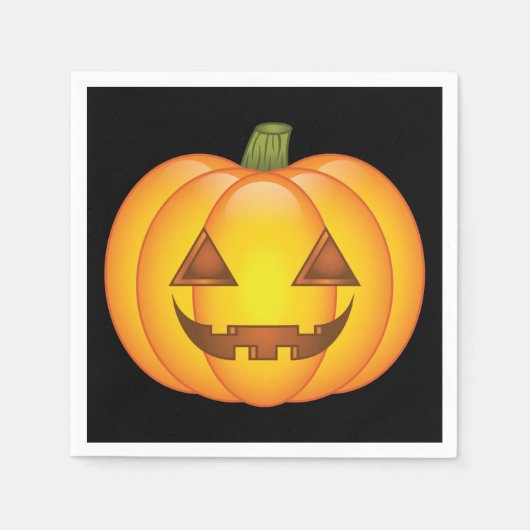 Cute Halloween Pumpkin-Cartoon Illustratie Servet (Voorkant)