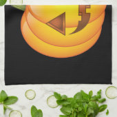 Cute Halloween Pumpkin-Cartoon Illustratie Theedoek (Gevouwen)