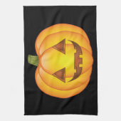 Cute Halloween Pumpkin-Cartoon Illustratie Theedoek (Verticaal)