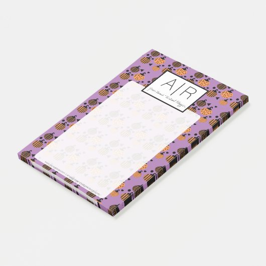 Cute Halloween Pumpkin Confetti Post-it® Notes (Schuin)