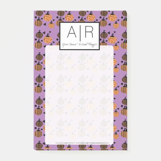 Cute Halloween Pumpkin Confetti Post-it® Notes (Voorkant)