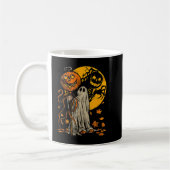 Cute Halloween Pumpkin Ghost Autumn Leaves Graphic Koffiemok (Links)