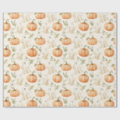 Cute Halloween Pumpkin Ghost Cadeaupapier (Vlak)