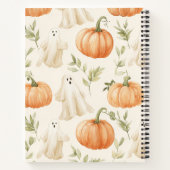Cute Halloween Pumpkin Ghost Notitieboek (Achterkant)