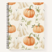 Cute Halloween Pumpkin Ghost Notitieboek (Voorkant)