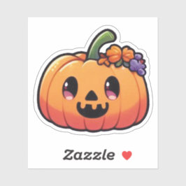 Cute Halloween Pumpkin - Kawaii Jack-o'-Lantern Sticker