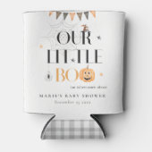 Cute Halloween Pumpkin Little Boo Baby shower Blikjeskoeler (Voorkant)