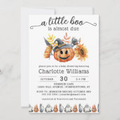 Cute Halloween Pumpkin Little Boo Baby shower Kaart (Voorkant)