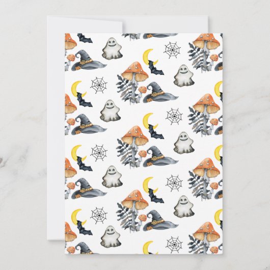 Cute Halloween Pumpkin Little Boo Baby shower Kaart (Achterkant)