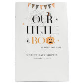 Cute Halloween Pumpkin Little Boo Baby shower Medium Cadeauzakje (Voorkant)