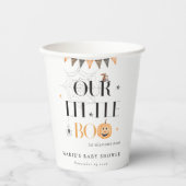 Cute Halloween Pumpkin Little Boo Baby shower Papieren Bekers (Voorkant)