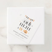Cute Halloween Pumpkin Little Boo Kids Birthday Bedankjes Labels (In situ)