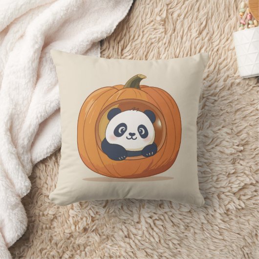 Cute Halloween Pumpkin Panda Kussen (Deken)
