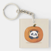 Cute Halloween Pumpkin Panda Sleutelhanger (voorkant)