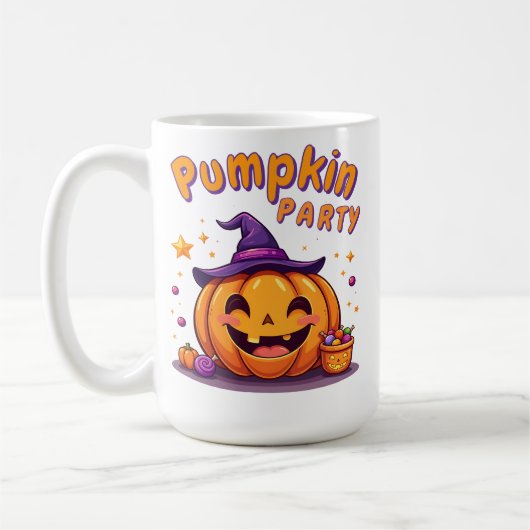 Cute halloween pumpkin party mug koffiemok (Links)