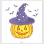 Cute Halloween Pumpkin Pet en vleermuizen Sticker (Vel)
