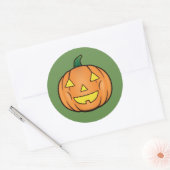 Cute Halloween Pumpkin Ronde Sticker (Envelop)
