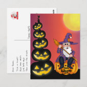 Cute Halloween Pumpkin Santa  Briefkaart (Voorkant / Achterkant)