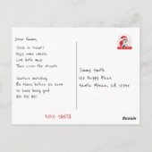 Cute Halloween Pumpkin Santa  Briefkaart (Achterkant)