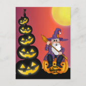 Cute Halloween Pumpkin Santa  Briefkaart (Voorkant)