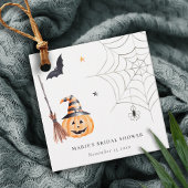 Cute Halloween Pumpkin Spider Web Vrijgezellenfees Bedankjes Labels